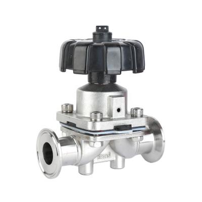 China SS304 SS316L Sanitary General Sanitary Clamped Diaphragm Valve for sale