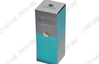 China Custom Silver Paper Cosmetic Packaging Boxes With Stamped Embossed Logo for sale