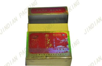 China Small Gold Foil Paper Cardboard Tea Box With Customized Embossed Logo for sale