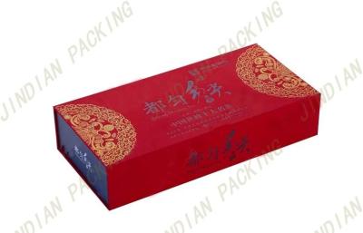 China Fancy Gift Cardboard Tea Box, Velvet Surface Custom Paper Packaging Boxes for sale