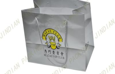 China Promotional Gold Foil Printed Paper Shopping Bags For Gift Packaging for sale