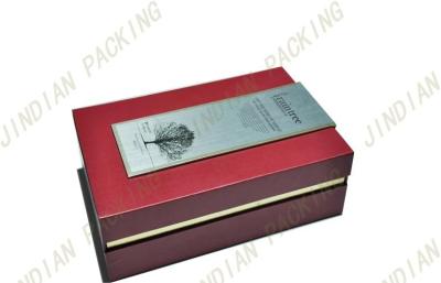 China 157gsm Coated Paper Cardboard Wine Packaging Boxes Recycled For Single Bottle for sale