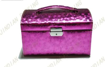 China Luxury Cardboard PU Leather Jewelry Boxes With Mirror For Gift Packing for sale