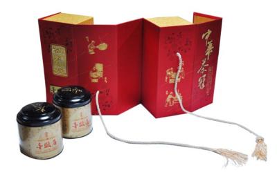 China Personalized Coffee Tea Packaging Tin Boxes Red With Painted Custom Logo for sale