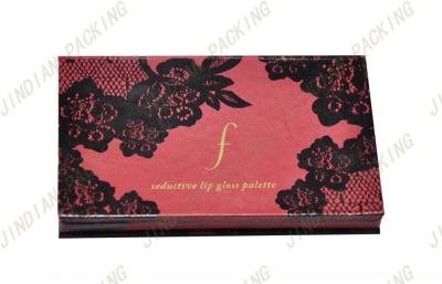 China Decorative Printed Cosmetic Packaging Boxes Red For Women Gift Packaging for sale