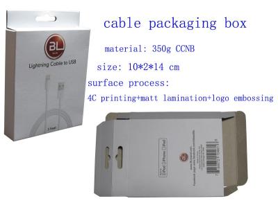 China Cable Paper Packaging Boxes For Electronics With Matt Lamination for sale