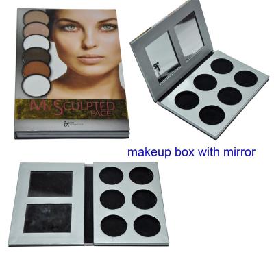 China Recyclable Paper Cosmetic Packaging Boxes For Lip Palette With Mirror for sale