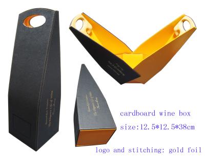 China Magnet Closure Cardboard Wine Box , Wine Paper Packaging Box for sale