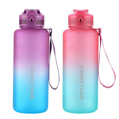 China BPA free quifit stocked chic sport colored reusable tritan plastic straw water bottle drinking gym 1000ml with custom logo label for sale