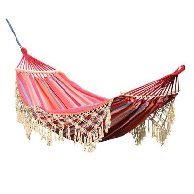 China Adult Outdoor Hammock Leisure Swing Canvas Hammock Camping Hanging Chair for sale