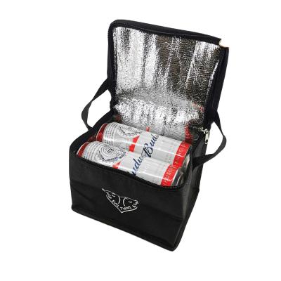 China Eco-Friendly Waterproof Promotional Nonwoven Lunch Bag Small Mini Cooler Wine Cooler Bags Insulated Nonwoven Mini Cooler Bag for sale