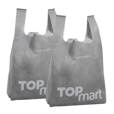 China W Cut Sando Vest Wholesale Eco-friendly Vest Style W Cut Non Woven Sando T-shirt Bag For Supermarkets for sale