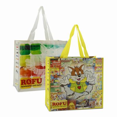 China Wholesale Promotional Custom Eco Friendly Recycled Laminated Polypropylene Moisture Proof 120gsm Large PP Woven Bag For Shopping for sale