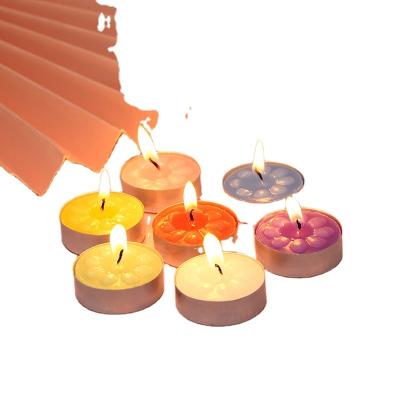 China Optional Color 10Pcs Birthdays Set Smokeless Mini Candle Unscented Tealight Candles Valentine's Day Decoration for sale