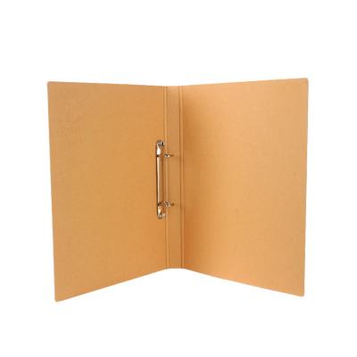 China Creative Trend Custom A4 2 D Ring Binder Folder Folder Cardboard Kraft Paper Loose Leaf File Folder Hardboard for sale