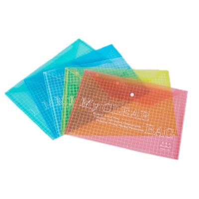 China Creative Trend Filing A4 Products My Clear Bag Button Envelope Document Instant Bag for sale