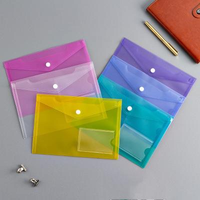 China Durable Clear Plastic Bag Logo Size Envelope File Bag Custom Creative Trend Folder Document Storage for sale