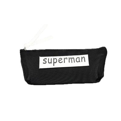 China Creative Large-capacity Study Pencil Bag Trend Mesh Pencil Bag Student Zipper Simple Transparent Stationery Bag for sale