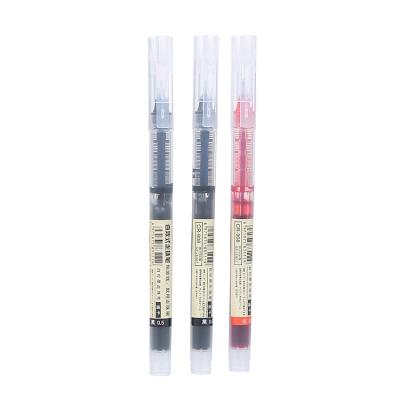 China Normal Quick-drying Multicolor Student Pen Color Straight Liquid Gel Pen And Signature Pen for sale