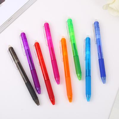 China Normal Office Stationery Signature Pen 0.5mm Press Color Ink Fine Point Erasable Gel Pens for sale