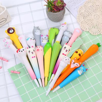 China Normal Creative Decompression Pen Gel Pen Soft And Slow Rebound Cartoon Decompression Pen for sale