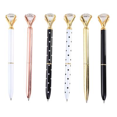 China office & School Pen Spot Multicolor Promotional Diamond Pen Crystal Diamond Top Ballpoint Pen Custom Logo Pen With Flannel Bag for sale