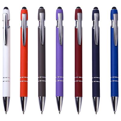 China office & Stylus Pen Metal Pen Custom Logo Ball Point Pen Promotional Multicolor Press Metal School Pen for sale