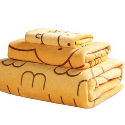 China Custom Made Skin-Friendly High Quality Soft Microfiber QUICK DRY Towel Set Cheap Face Bath Towel Set Wholesale for sale