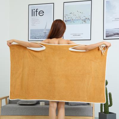 China Hypoallergenic Custom Size Bath For Adults Fashion Lady Girls Fast Drying Magic Can Wear Oversized Wearable Bath Towel for sale