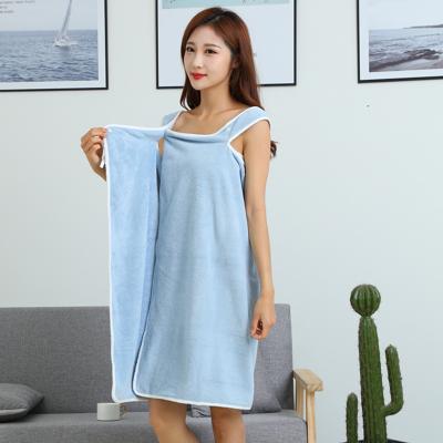 China OEM Hypoallergenic Bathroom Towels For Women SPA Shower Towel Body Wrap Bathrobe Beach Robe Wearable Bath Towel for sale