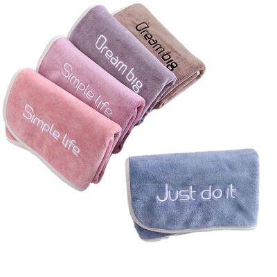 China Custom Embroidered Face Towel QUICK DRY With Hook Sweat-absorbing Towel Sports Fitness Workout Quick Dry Towel for sale