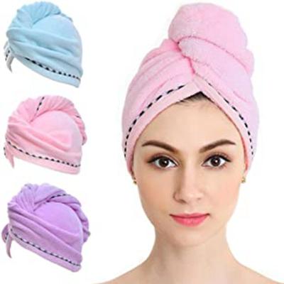 China Amazon Hair Towel Wrap Microfiber Hair Wrap QUICK DRY Hot Selling Turban For All Hair Types for sale