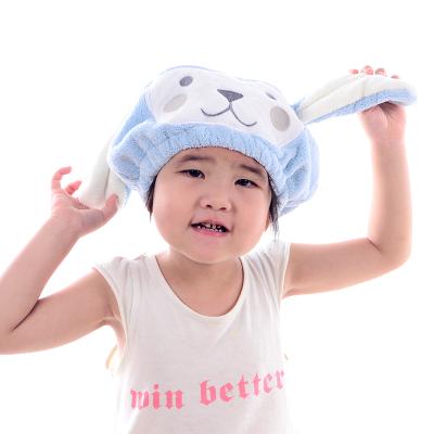 China QUICK DRY Factory Design Microfiber Hair Top Design Hair Top Cute Animal Turban For Kids Children Wrap Hair Towel for sale