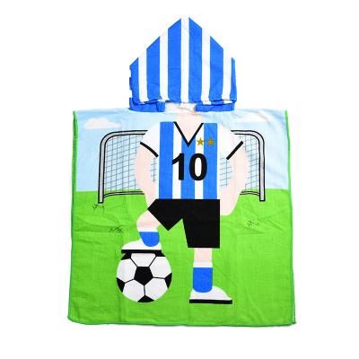 China High Quality QUICK DRY High Quality Hooded Microfiber Children Cartoon Print Bath Towel Beach Towel Kids Poncho Towel for sale