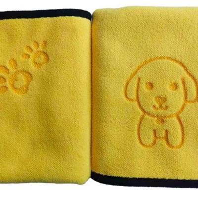 China China Plush Custom Wholesale Coral Fleece QUICK DRY Towels Pamper Saliva Towel Hair Cleaning Use Washable Dog Bath Towel for sale