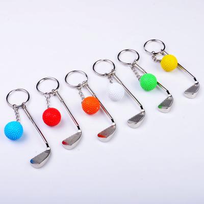 China Fashionable High Quality Zinc Alloy Metal Ball Golf Keychains For Promotion for sale