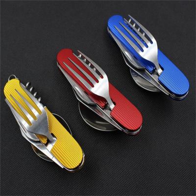 China 6 Viable in 1 Tableware Set Camping Fork Knife Times Spoon for sale