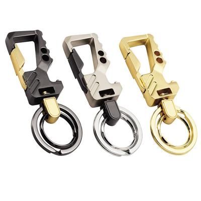 China Heavy Duty Car Metal Bottle Opener Key Chain - 2 Metal Carabiner Keychains Key Chain For Women Men Business Key Clip for sale