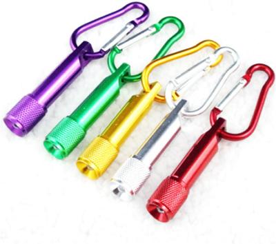 China Mini LED Flashlight Torch Clip Key Chain 1LED Camping Camping Lamp Increasing Hook Key Chain Flash Light for sale