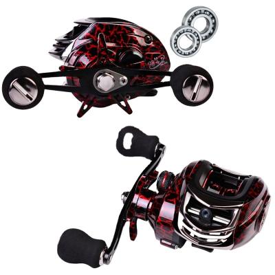 China 7.2:1 Cup 18+1BB Baitcasting Fishing Reel High Speed ​​Metal Wire Casting Reel Waterproof Metal Bait Reel With Magnetic Brake System for sale