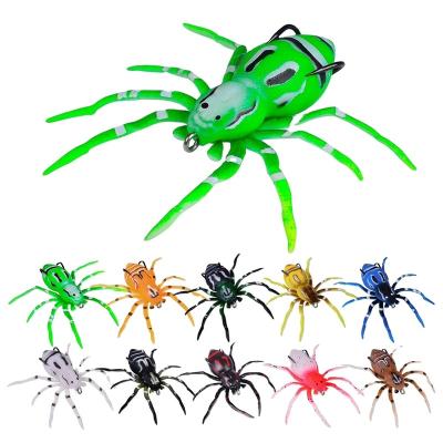 China PVC Plastic Soft Fishing Lure Bass Wobblers 7.5cm Spider 7g Artificial Insect Lure Isca Bait Spider Soft Fly Fishing Lure for sale