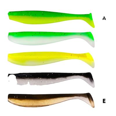 China Silicone Soft Baits T-tail Fishing Lure Plastic Body Swim Baits TPR Paddle Bait Silicone Soft Fishing Lure for sale