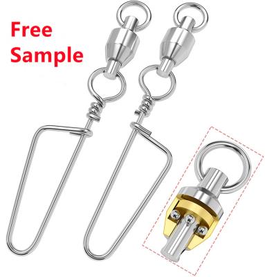 China Lock-Open Quick Fish Snap Swivels High Strength Strong Welded Ring For Saltwater Fishing Connector Ball Bearing Swivel With Coastlock Snap Swivels for sale