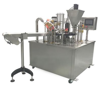 China Automatic Food Cup / Rotary Cup / Jelly Cup Filling Sealing Machine for sale