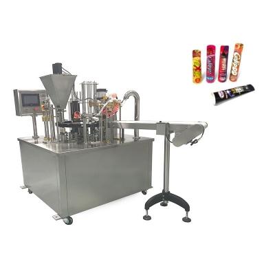 China Rotary Type Calippo Juice Cup Food Filling Sealing Machines for sale