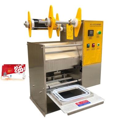 China Fast Food Box Sealing Machine/Automatic Food Tray Wrap Machine/Tray Sealing Machine for sale