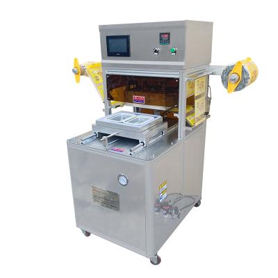 China Automatic Food Tray Sealing Machine Nitrogen Vacuum Sealer / Modified Atmosphere Packaging Machine for sale