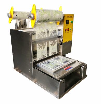 China Automatic Food Plastic Container Tray Film Sealing Machine Card Tray Vacuum Packing Machine for sale