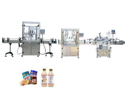 China Food Bottling Machine Filling Machine Bottle Capping and Filling Labeling Machine Production Line for sale