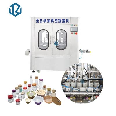 China 8th generation semi-automatic food and automatic glass bottle capping three or four rotation tinplate press vacuum can sealing machine for sale